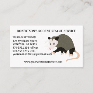 Nagetier-Abbau-Opossum-Illustration Visitenkarte
