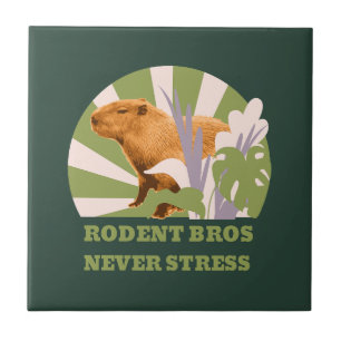 Nagetier-Brüder Stressfrei Capybara Fliese