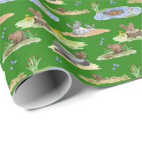 Nagetier-Toile-Wrap-Papier (Original auf Grün)