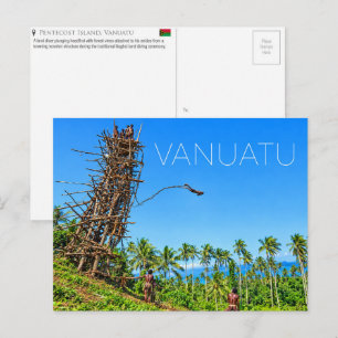 Naghol auf Pentecost Island, Vanuatu Reise Postkarte