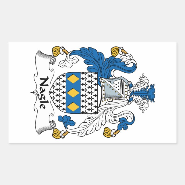 Nagle Familienwappen Rechteckiger Aufkleber (Vorderseite)