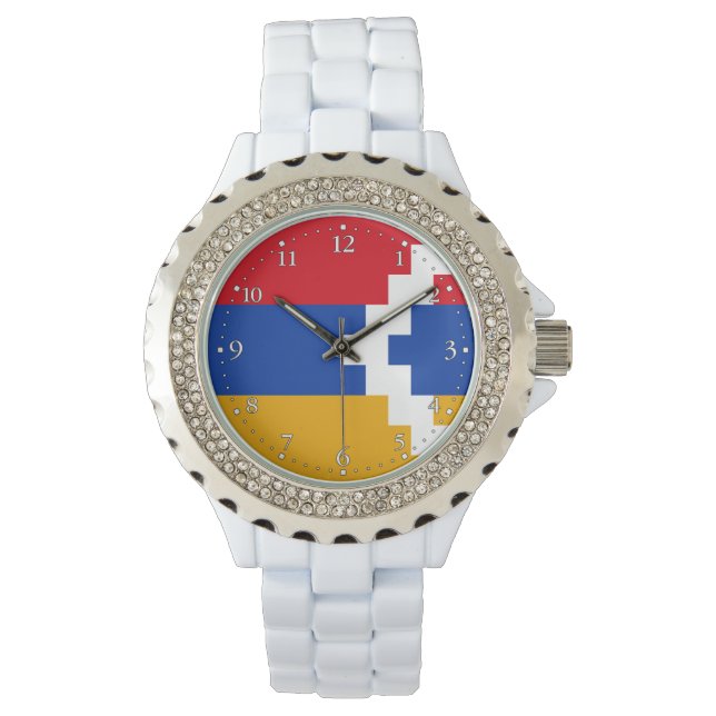 Nagorno Karabakh Flag Armbanduhr (Vorderseite)