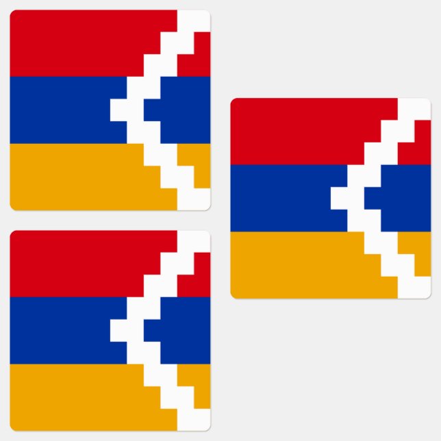 Nagorno Karabakh Flag Etiketten (Gruppe)
