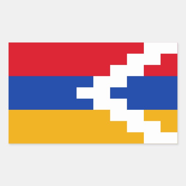 Nagorno Karabakh Flag Rechteckiger Aufkleber (Vorderseite)