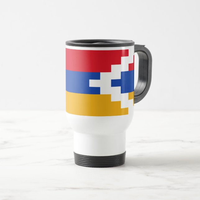 Nagorno Karabakh Flag Reisebecher (VorderseiteRechts)