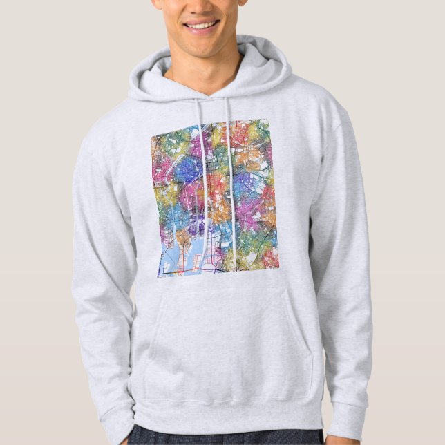 Nagoya Japan City Map Hoodie (Vorderseite)