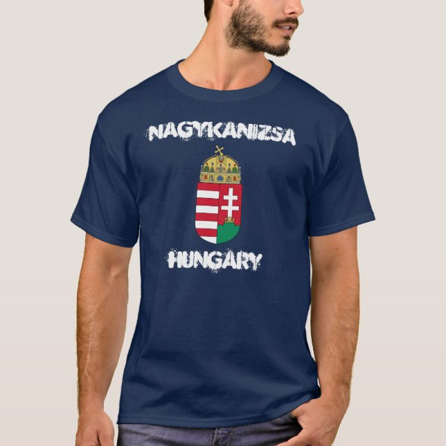 Nagykanizsa, Ungarn mit Wappen T-Shirt (Vorderseite)