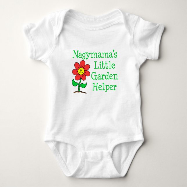Nagymama Little Garden Helper Baby Strampler (Vorderseite)