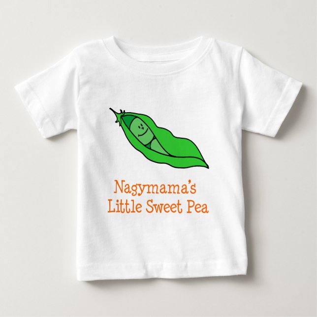 Nagymama Little Sweet Pea Baby T-shirt (Vorderseite)
