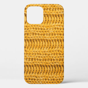 Nah aus gelbem gestricktem Hintergrund. Tr Case-Mate iPhone Hülle