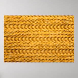 Nah aus gelbem gestricktem Hintergrund. Tr Poster