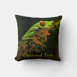 Nah, bestehend aus einem Red Mit Augen Tree Frog # Kissen