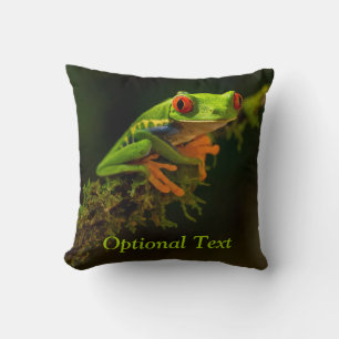 Nah, bestehend aus einem Red Mit Augen Tree Frog # Kissen