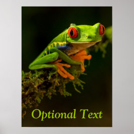 Nah, bestehend aus einem Red Mit Augen Tree Frog # Poster