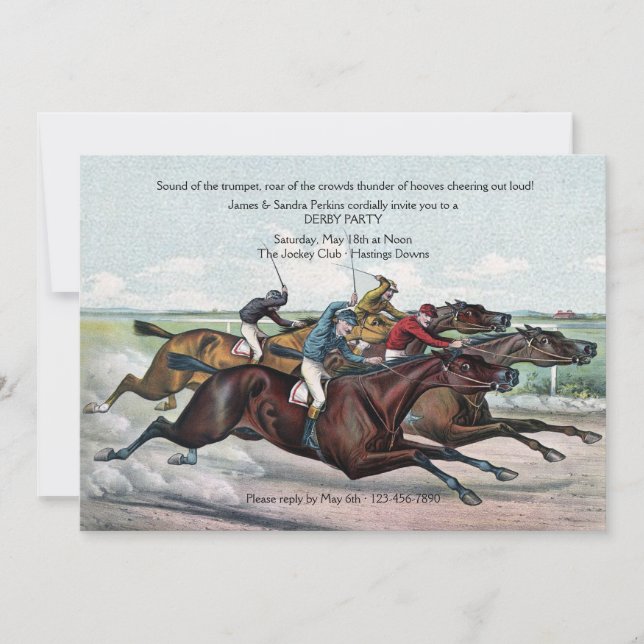 Nah Finish Derby Einladung (Vorderseite)