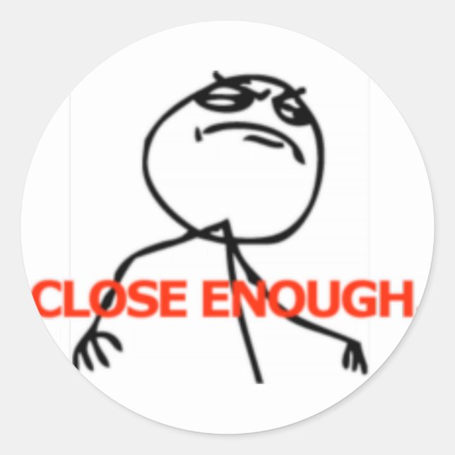 Nah genug Comic Runder Aufkleber (Vorderseite)