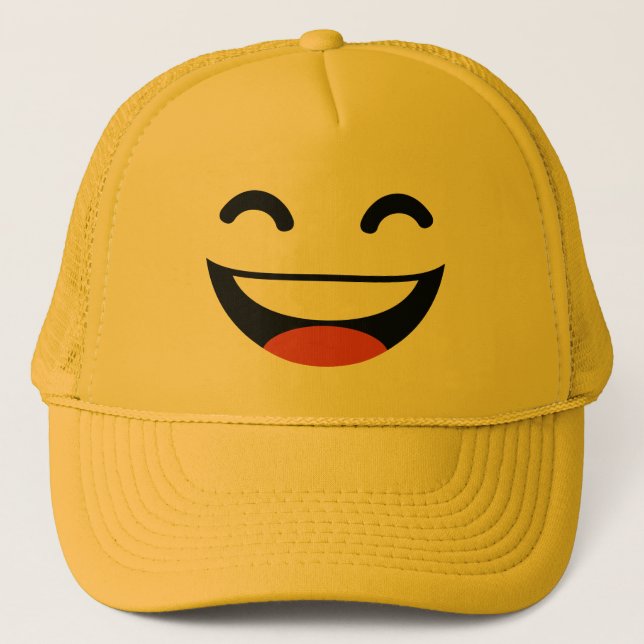 Nah Ihre Augen, die emoji lachen Truckerkappe (Vorderseite)
