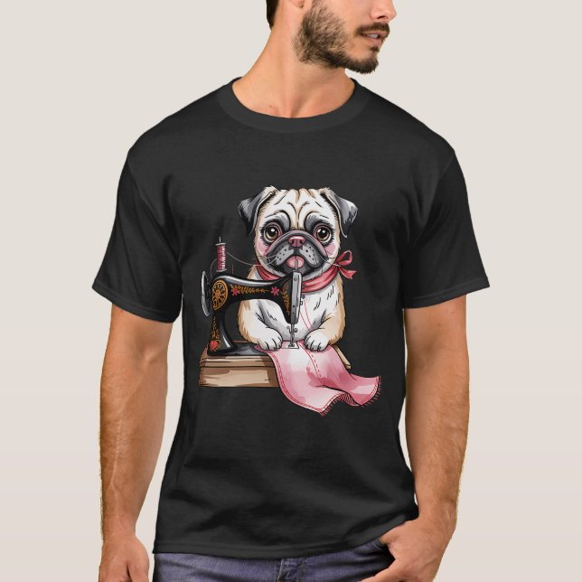 Näh-Mops T-Shirt (Vorderseite)