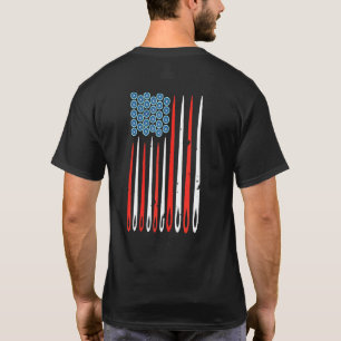 Näh Nadeln Damen Flagge Amerikanisch USA Für Näher T-Shirt