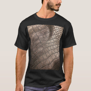 Nah-oben Elegantes Leder: Texturiertes Muster T-Shirt