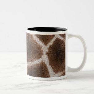 Nah oben von der Giraffen-Haut Zweifarbige Tasse