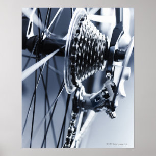 Nah oben von Fahrradgängen 2 Poster