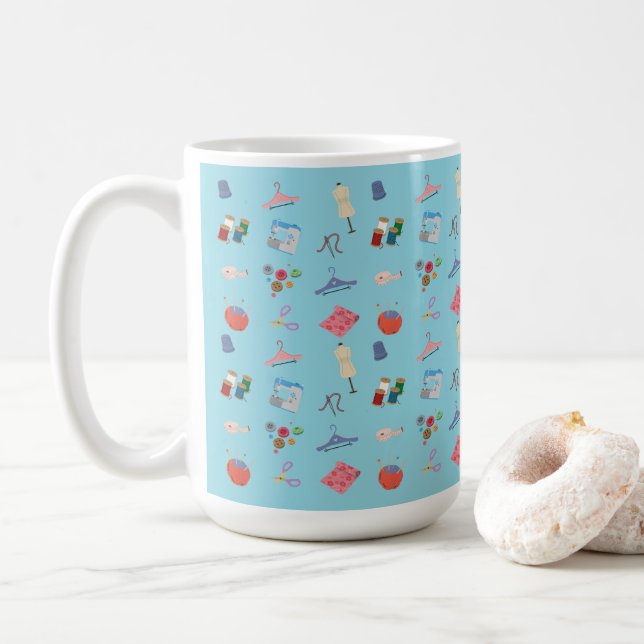 Näh-Themen-Tasse Kaffeetasse (Mit Donut)