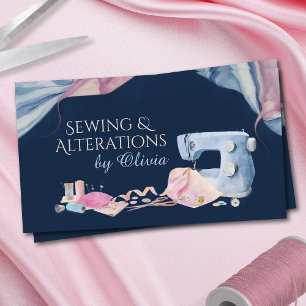 Näh- und Änderungsleistungen - Wasserfarben-Kunst Visitenkarte