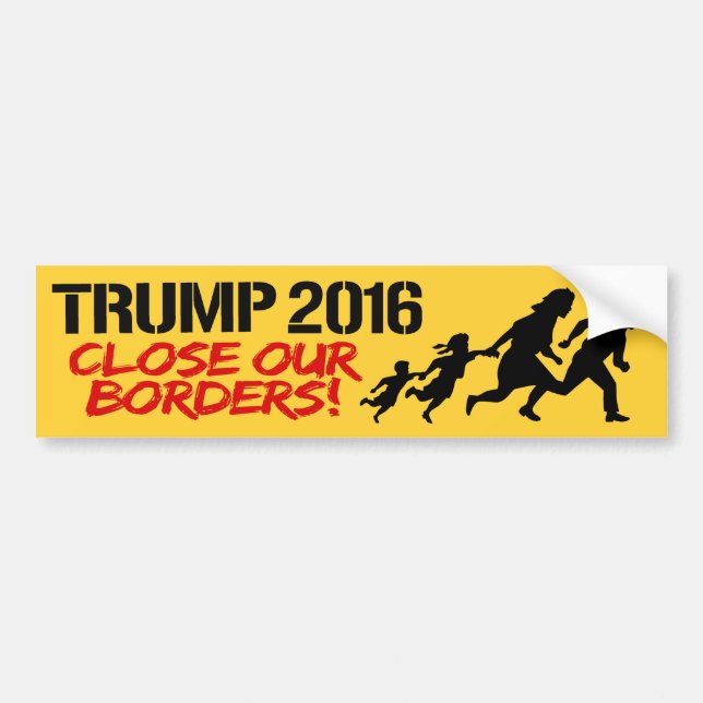 Nah unsere Grenzen - Trumpf 2016 - .png Autoaufkleber (Vorne)