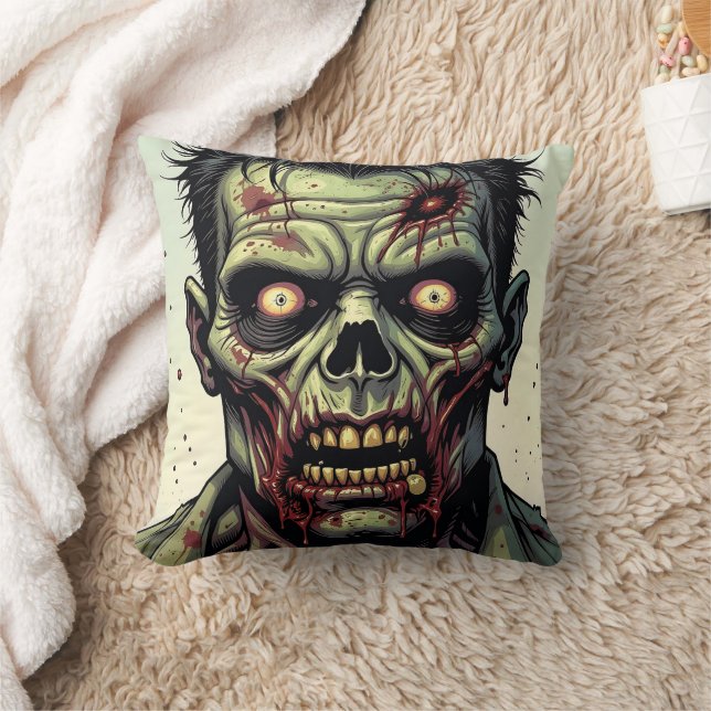 Nah Up a Pop Art Zombie Halloween Kissen (Decke)