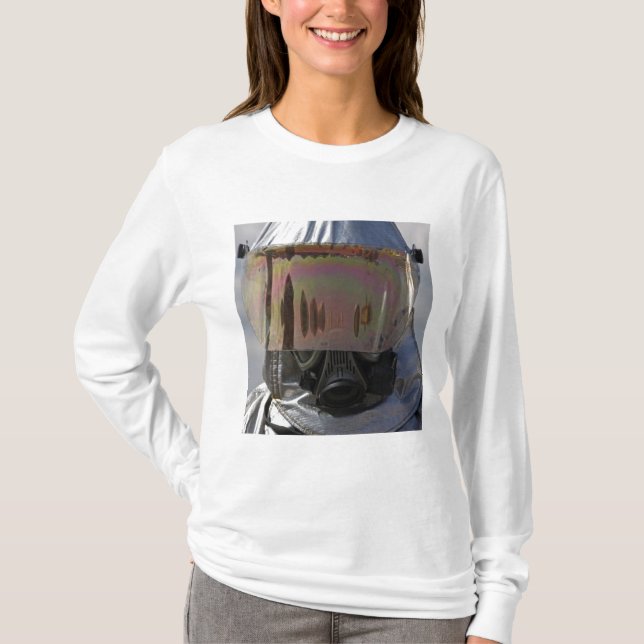 Nah-up-Ansicht eines Feuerwehrmanns T-Shirt (Vorderseite)
