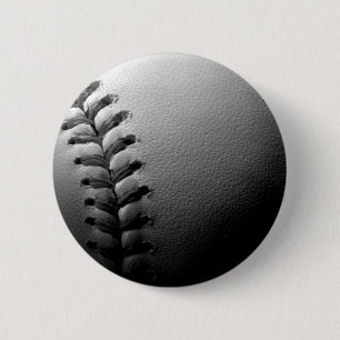 Nah-up-Baseball in Schwarz/Weiß Button