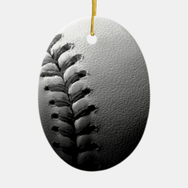 Nah-up-Baseball in Schwarz/Weiß Keramikornament (Vorne)