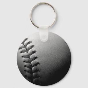 Nah-up-Baseball in Schwarz/Weiß Schlüsselanhänger