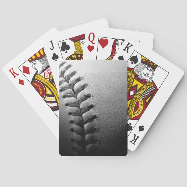 Nah-up-Baseball in Schwarz/Weiß Spielkarten (Rückseite)