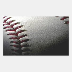 Nah-up-Baseball Rechteckiger Aufkleber