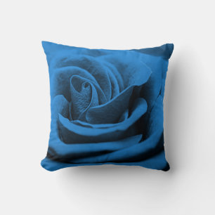 Nah-up blaue rote Rose, Makro-Schönheit. Kissen