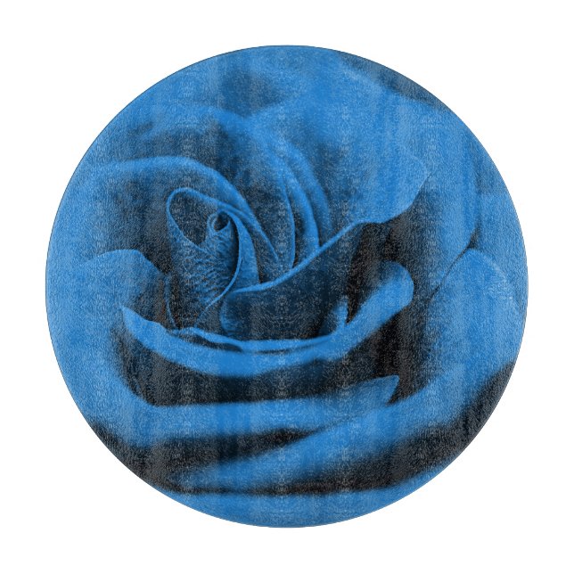 Nah-up blaue rote Rose, Makro-Schönheit. Schneidebrett (Vorderseite)