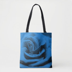 Nah-up blaue rote Rose, Makro-Schönheit. Tasche