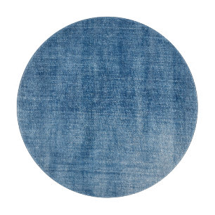 Nah-up Blue Denim Jeans Textur Schneidebrett