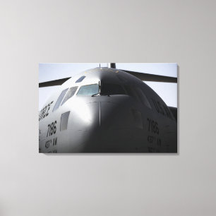Nah-up der Vorderseite eines C-17-Globemaster III Leinwanddruck