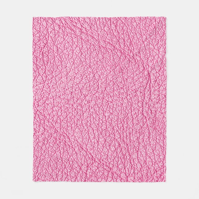 Nah-up rosa Leder, texturierter Hintergrund. Fleecedecke (Vorderseite)