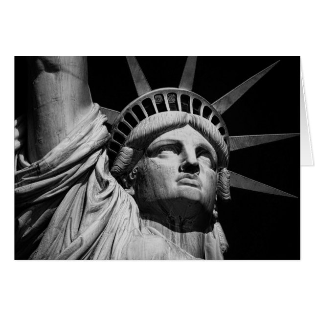 Nah-up-Schwarz-weiße Freiheitsstatue New York (Vorderseite (Horizontal))