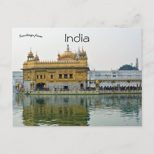 Nah-up View des Golden Tempel Amritsar Indien Postkarte (Vorderseite)
