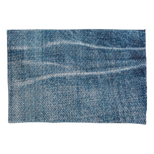 Nah-up von Denim Tuch. Kissenbezug