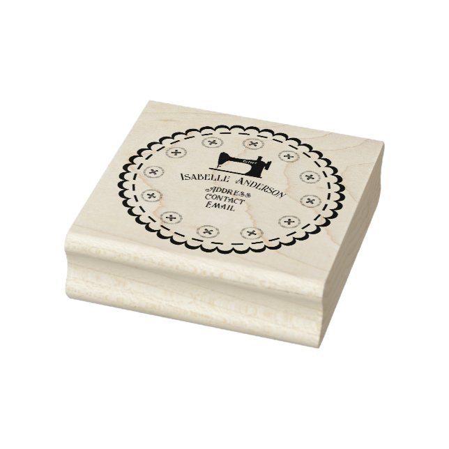 Nähadresse Rubber-Briefmarke Gummistempel (Stempel)