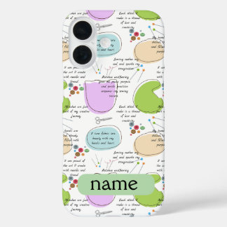 Nähaffirmationen für Handwerker, Nähzitate iPhone 16 Hülle