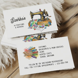 Näharbeiten & Reparaturen Bunt Eklektisch Visitenkarte