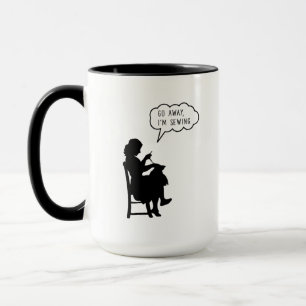Nähartikel - weg, ich nähe - Kaffeegenuss Tasse