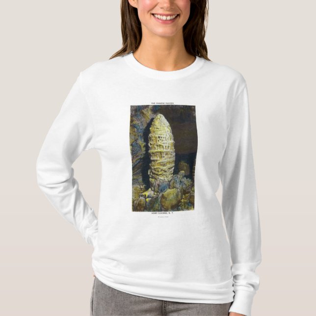 Nahaufnahme-Ansicht der chinesischen Pagode T-Shirt (Vorderseite)